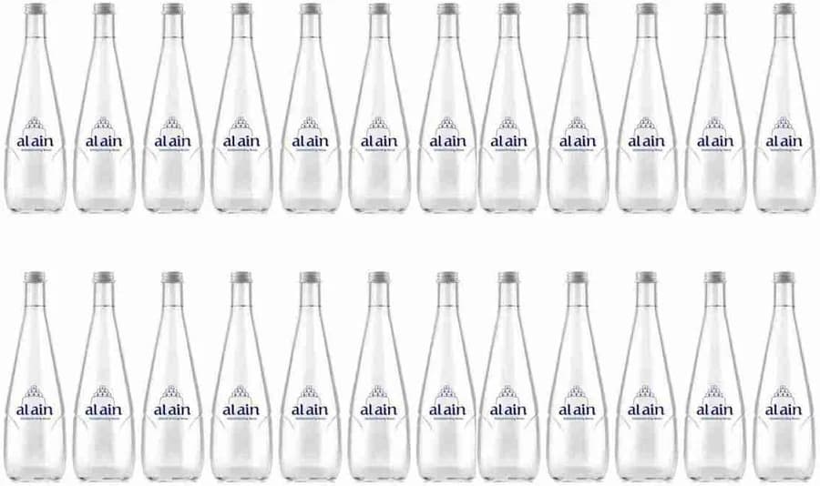 900 pcs Glass Water Bottles 330ml with Client Logo-0
